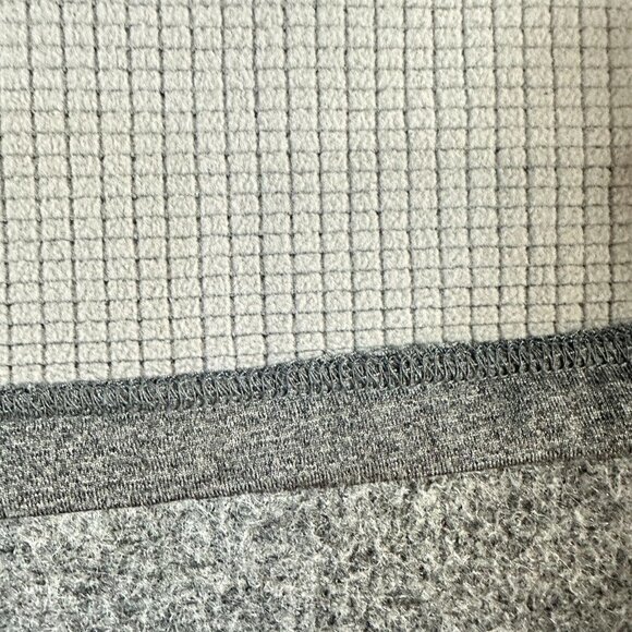 01 Algo Mens Pullover S Gray 1/4 Zip Waffle Thermal - Picture 3 of 5